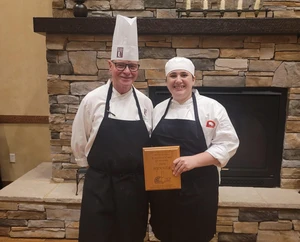 Sophia Durando, sophomore culinary arts and hospitality management major at College of the Ozarks, wins the American Culinary Federation (ACF) Emerging Chef Cooking Competition. 